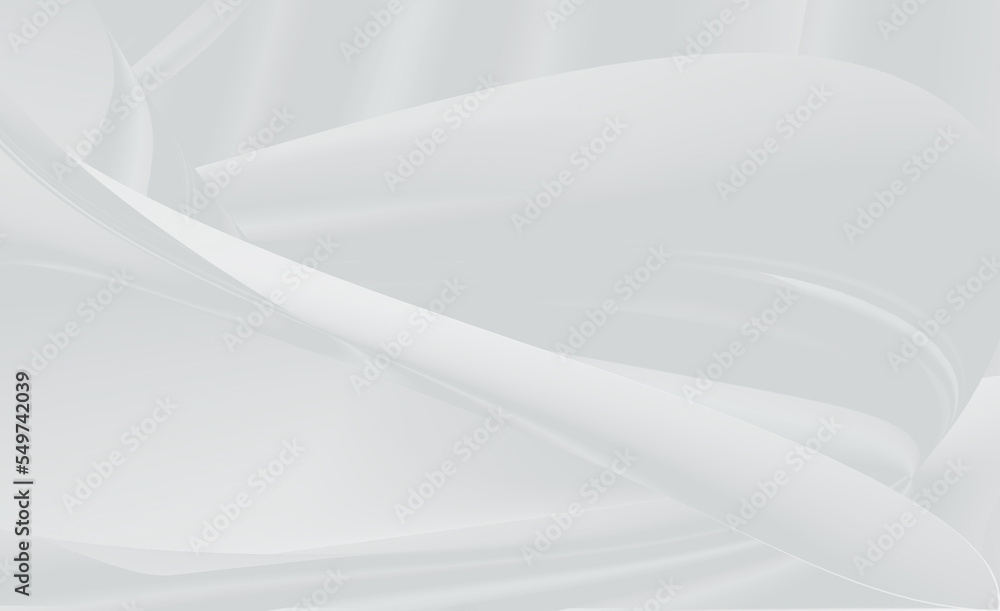 Poster soft and smoot minimal curvy lines background with white and grey color theme.