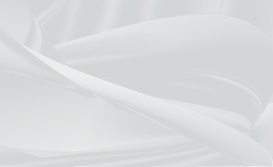 Obraz premium Soft and smoot minimal curvy lines background with white and grey color theme.
