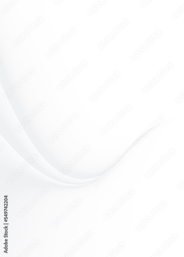 Aufkleber Soft and smoot minimal curvy lines background with white and grey color theme.