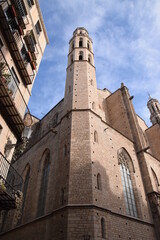Fototapeta na wymiar Catedral de Santa Maria del Mar (Barcelona, Spain)