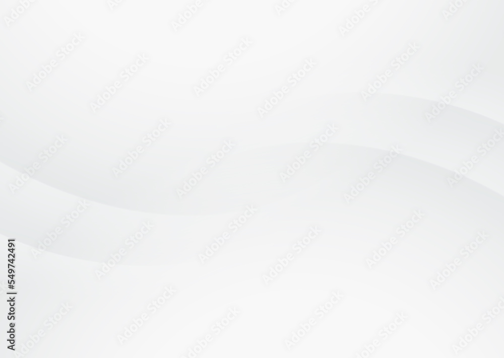 Poster soft and smoot minimal curvy lines background with white and grey color theme.