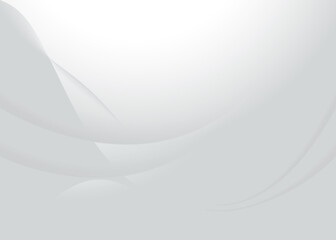Soft and smoot minimal curvy lines background with white and grey color theme.