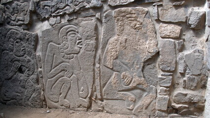 Bas relief carved stones known as 