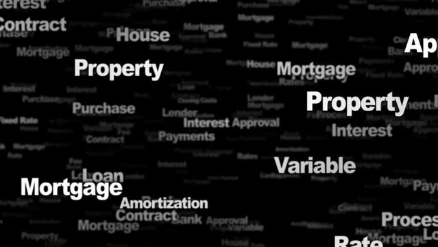 MORTGAGE Keywords Animation, Background, Loop, 4k
