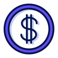 Icon object Dollar Illustration for web, app