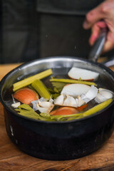 Vegetable broth for risotto..