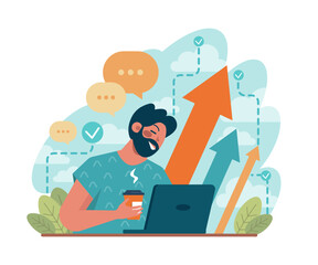 Power up concept. Vital energy , strength, inspiration, aspiration.