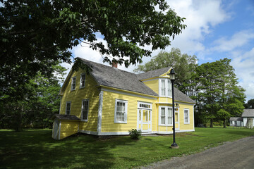 Fototapeta na wymiar Typical house in the historical village of Sherbrook, Nova Scotia