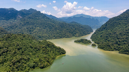 Ba Be National Park,Vietnam in sunset