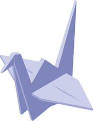 Folded bird icon isometric vector. Origami paper. Geometric paper © ylivdesign
