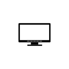 Computer Monitor Silhouette Icon.