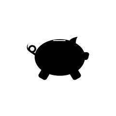 Piggy bank icon on white background.