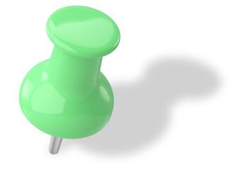 Push pin. Drawing pin. 3D pin with shadow.
