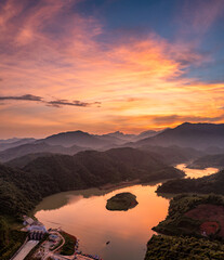 Fototapeta premium Ba Be National Park,Vietnam in sunset