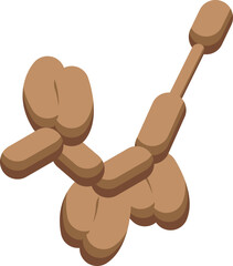 Dog balloon icon isometric vector. Animal art. Cute party