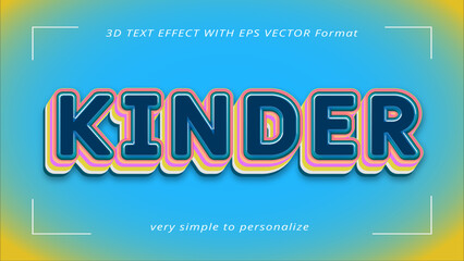 Fully editable 3d text effect with high Quality EPS vector template