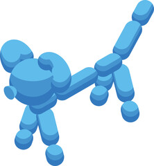 Craft shape balloon icon isometric vector. Animal art. Cute magic