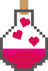 serce miłość kocham lubię romans pixel grafika 8b gra minecraft symbol element  © Ana CPP
