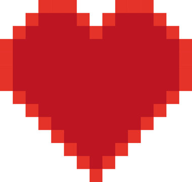 serce miłość kocham lubię romans pixel grafika 8b gra minecraft symbol element 