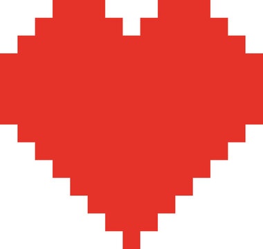 serce miłość kocham lubię romans pixel grafika 8b gra minecraft symbol element 