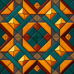 Geometric Tiles Textured - Ceramics Tile with minor texture - Oil Painting Textures