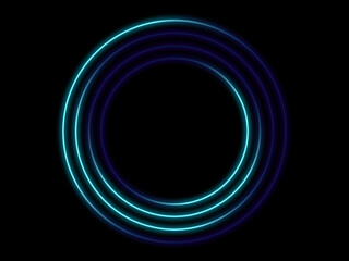 Geometric circle shape neon frames luxury line vector illustration