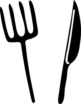 Cartoon Knife And Fork