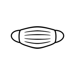 line mask icon design. medical treatment to prevent virus and bacteria.