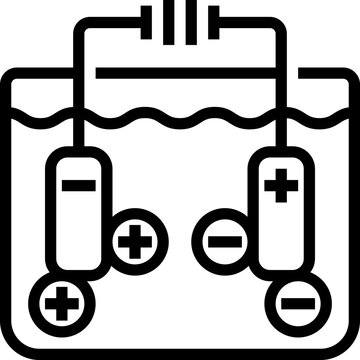 hydrogen electrolysis  icon