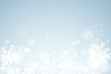 Naklejka na ściany i meble winter snowflakes shape - snow design element - christmas snowfall happy new year theme