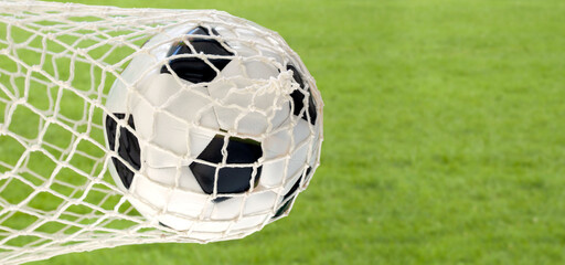 soccer  ball in the net
