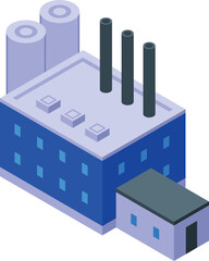 Glass factory icon isometric vector. Window production. Material process
