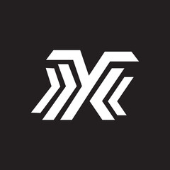 Modern and minimalist initial letter xy or yx monogram logo