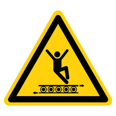 Do Not Climb On Conveyor Symbol Sign, Vector Illustration, Isolate On White Background Label .EPS10