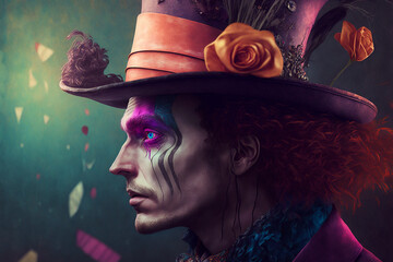 portrait of a person in a hat generated with ai