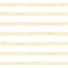 Watercolor seamless pattern with yellow strips. Isolated on white background. Hand drawn clipart. Perfect for card, postcard, tags, invitation, printing, wrapping.