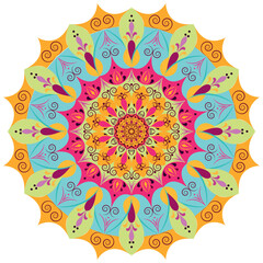 Colourful wedding mandala 