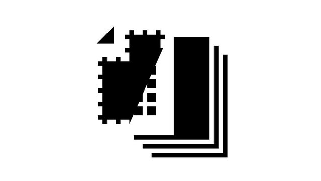 chart paper list glyph icon animation