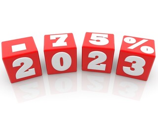 75 percent discount in 2023 on red play blocks