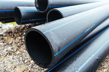 Road construction and storm water pipes for sanitary sewer