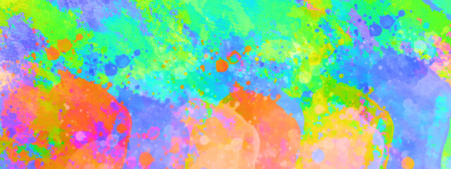 Fototapeta na wymiar A Colorful Brushed Painted Abstract Background watercolor illustration background ,Paint stains with spots, blots, grains, splashes. Colorful wallpaper.