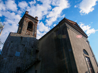 Italia, Toscana, Lucca, chiesa nei dintorni di Massaciuccoli