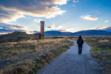 Ani Ruins view in Kars City of Turkey