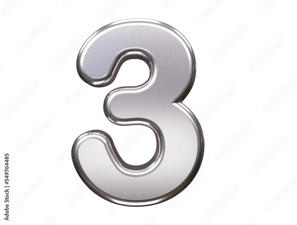 Poster number text effect vector element transparent
