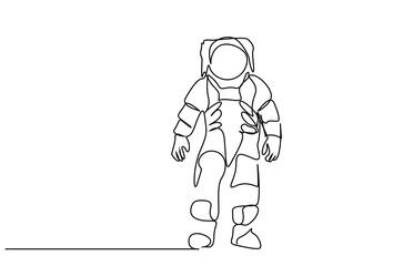 Fototapeta na wymiar person in astronaut suit standing full body