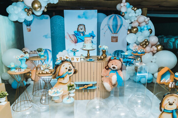 bear themed birthday party, aviator bear, birthday, party, theme