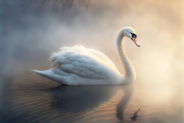 Reflected swan.
