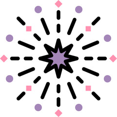 fireworks displays line filled icon