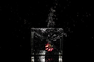 Splash photography garlic