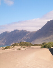 Beautiful coast in Caleta de Famara, Lanzarote Canary Islands. © Jan